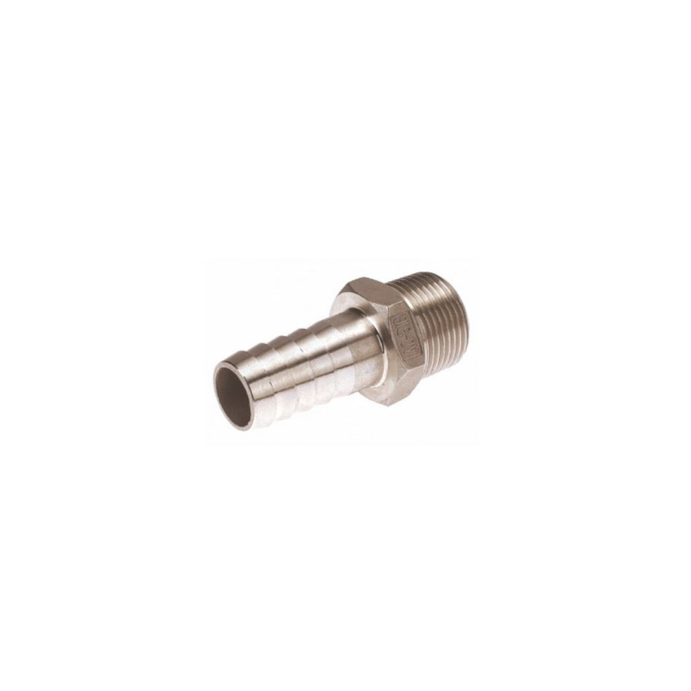Embout inox cannelé mâle