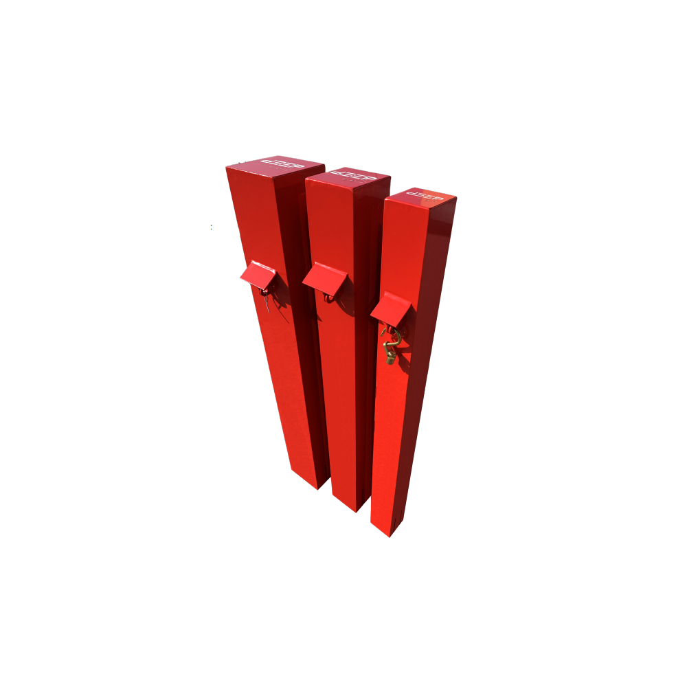 Capot de protection aluminium DEEP peint rouge section 130x130x1000 mm