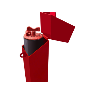 Capot de protection aluminium DEEP peint rouge section 76x76x1000 mm