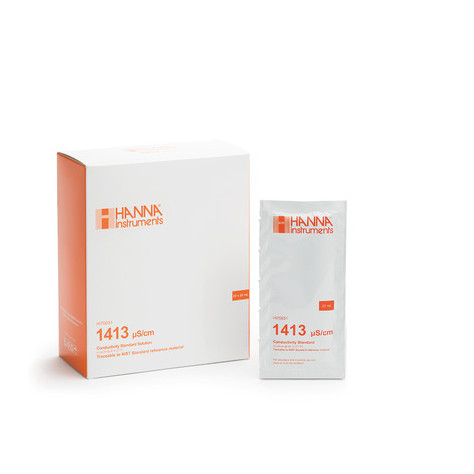 Solution d'étalonnage conductivité 1413 µS/cm - 25 sachets Solution d'étalonnage conductivité 1413 µS/cm - 25 sachets