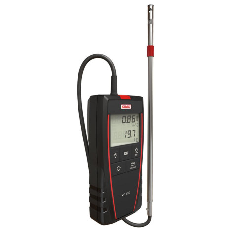 Thermo-anémomètre portable à fil chaud télescopique type VT 115