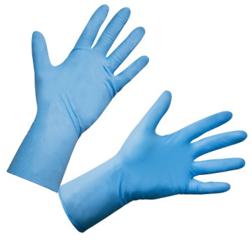 Gants jetables en nitrile sans poudre - manche longue