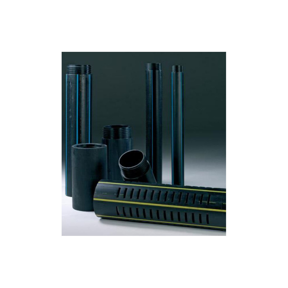 Tube PEHD Ø 63 mm - vissé crépiné - 1 m
