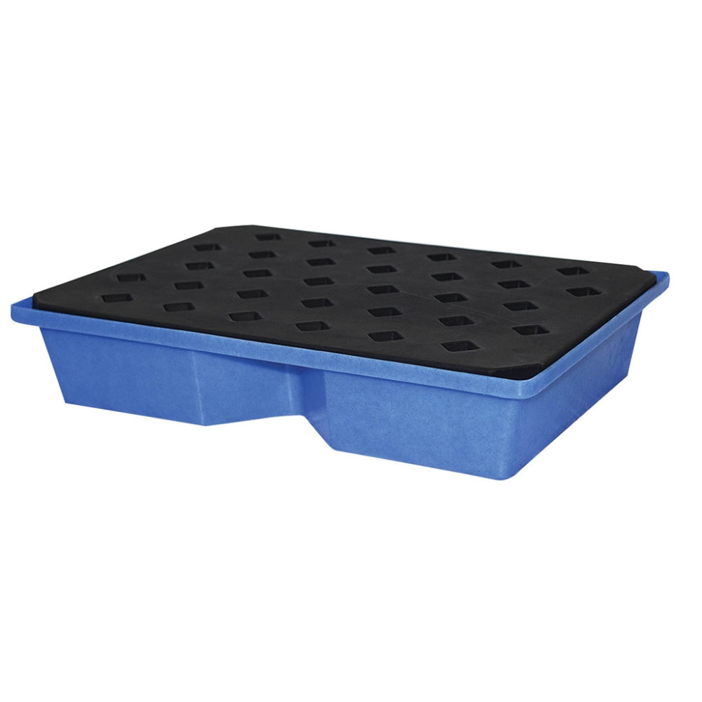 Petit bac de rétention PE avec caillebotis - 40 litres Petit bac de rétention PE avec caillebotis - 40 litres