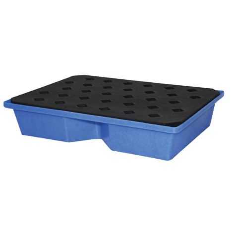 Petit bac de rétention PE avec caillebotis - 40 litres Petit bac de rétention PE avec caillebotis - 40 litres