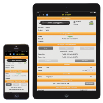 Application et interface "App Levelogger® 5" Application et interface "App Levelogger® 5"