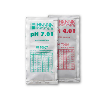 Solutions tampon pH 4 et 7 - 10 sachets