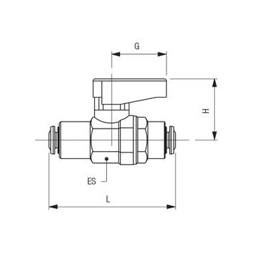 Vanne à bille avec raccords instantanés