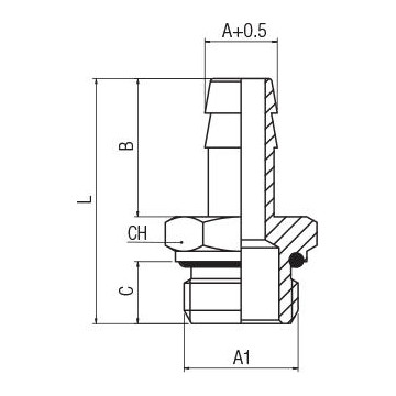 Douille annelée & joint torique