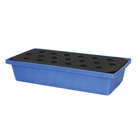 Petit bac de rétention PE avec caillebotis - 30 litres