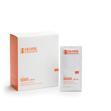 Solution d'étalonnage conductivité 5,00 mS/cm - 25 sachets