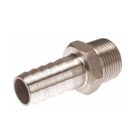 Embout inox cannelé mâle