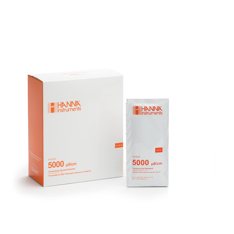 Solution d'étalonnage conductivité 5,00 mS/cm - 25 sachets
