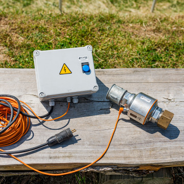 Alimentation 220/24V pour débitmètre IFM + asservissement préleveur autonome