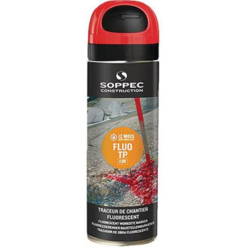 Traceur de chantier très fluorescent - rouge