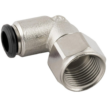Raccord instantané coudé taraudé femelle Ø4 à Ø12 mm pour air comprimé