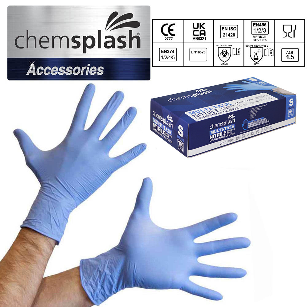 Gants jetables en nitrile sans poudre - Multi-tâches