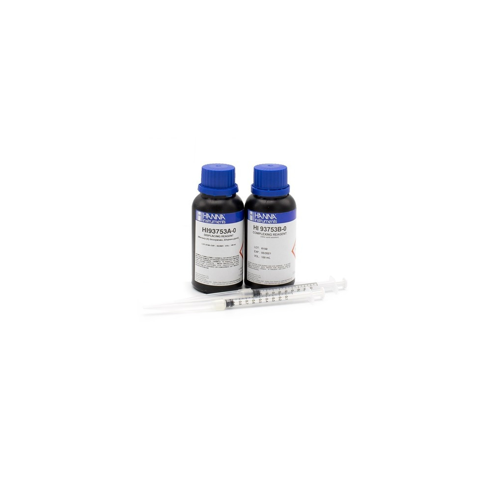 Réactifs pour photomètres, chlorures (100 tests)