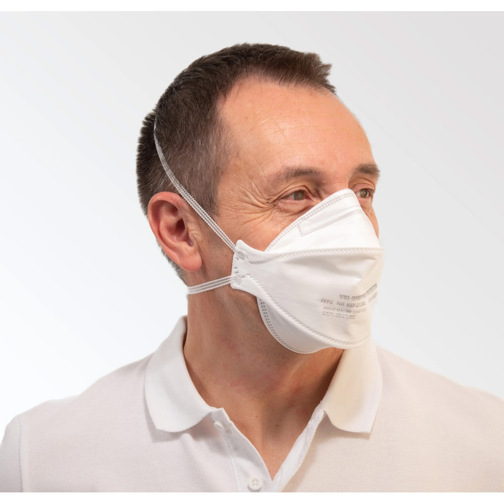 Masque FFP2 3 pans fabriqué en France - boîte de 25