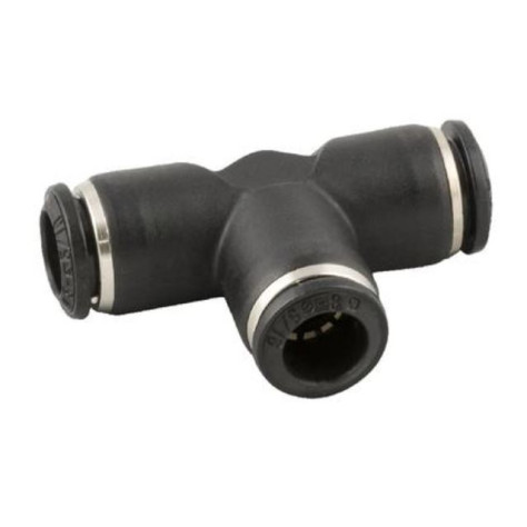 Raccord instantané en T Ø6 à Ø12 mm pour tuyau rigide