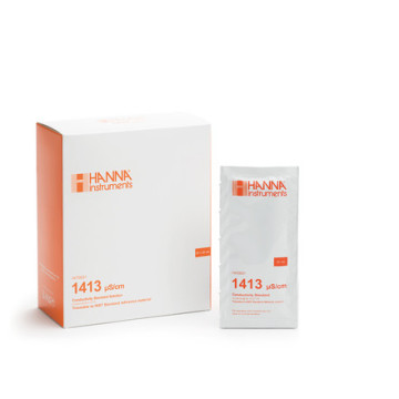 Solution d'étalonnage conductivité 1413 µS/cm - 25 sachets