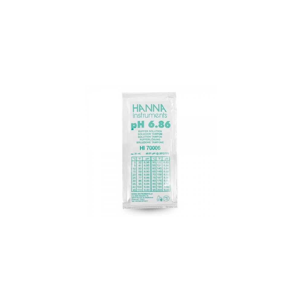 Solution tampon pH 6,86 - 25 sachets