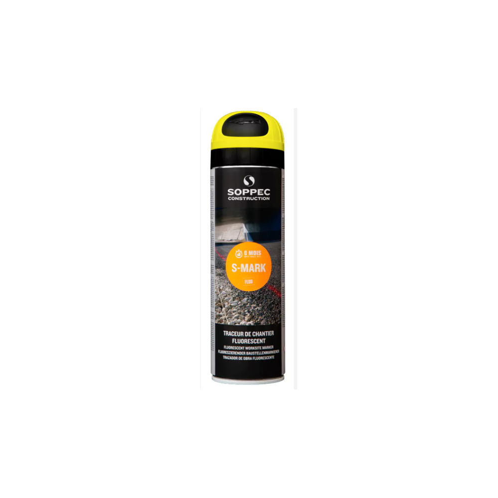Traceur de chantier fluorescent - jaune
