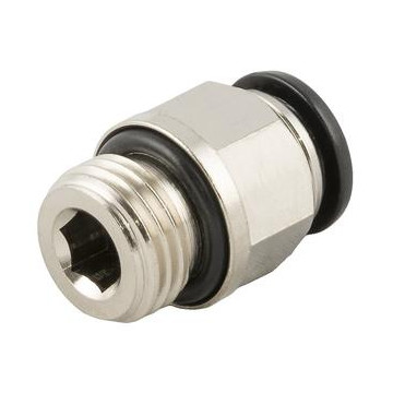 Raccord instantané pneumatique droit mâle cylindrique Ø4 à Ø16 mm