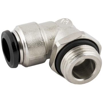 Raccord instantané coudé fileté mâle Ø4 à Ø12 mm pour air comprimé
