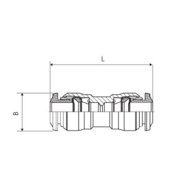 Raccord instantané union double Ø6 à Ø12 mm pour tube rigide