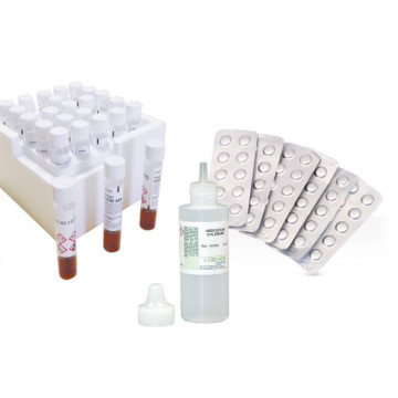 Module tests Chlore total 0,05 - 1 mg/l ou 0,5 - 6 mg/l Cl2 - réactif pilule