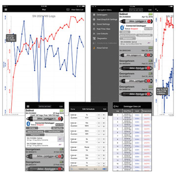 Module Bluetooth et application Levelogger - Solinst App interface