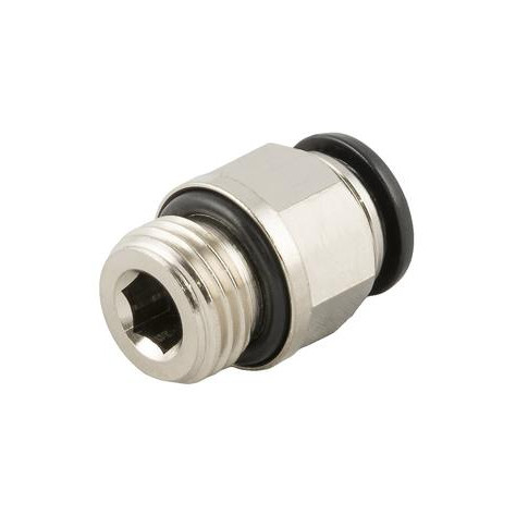 Raccord instantané pneumatique droit mâle cylindrique Ø4 à Ø16 mm