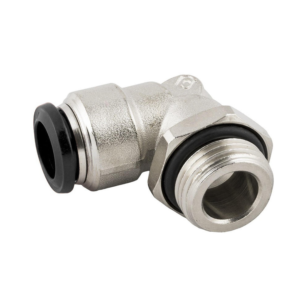 Raccord instantané coudé fileté mâle Ø4 à Ø12 mm pour air comprimé