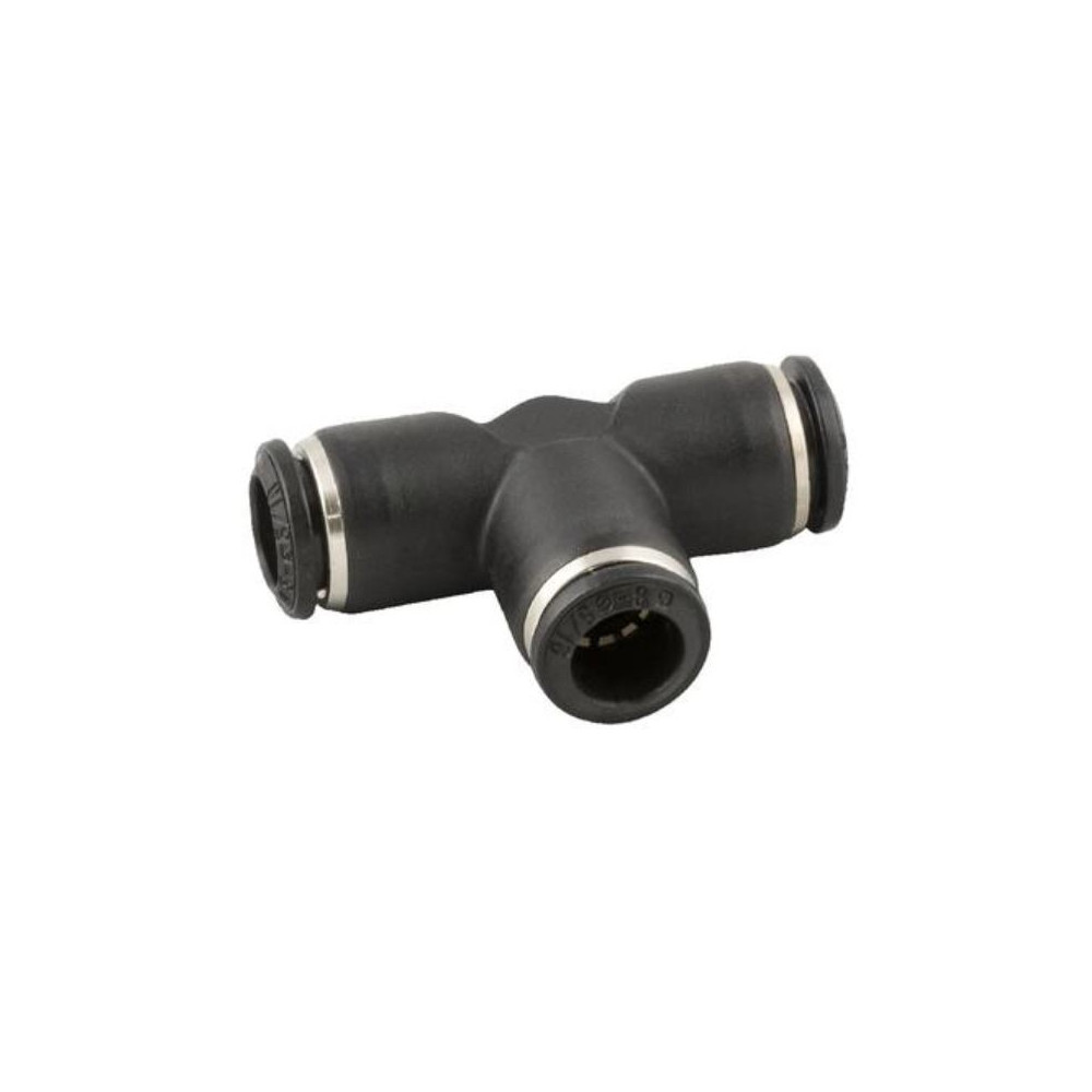 Raccord instantané en T Ø6 à Ø12 mm pour tuyau rigide