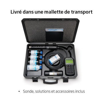 Sonde multiparamètre HI98294 avec GPS – pH, EC, OD, turbidité, °C