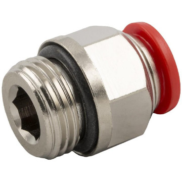 Raccord instantané pneumatique droit mâle cylindrique Ø4 à Ø16 mm