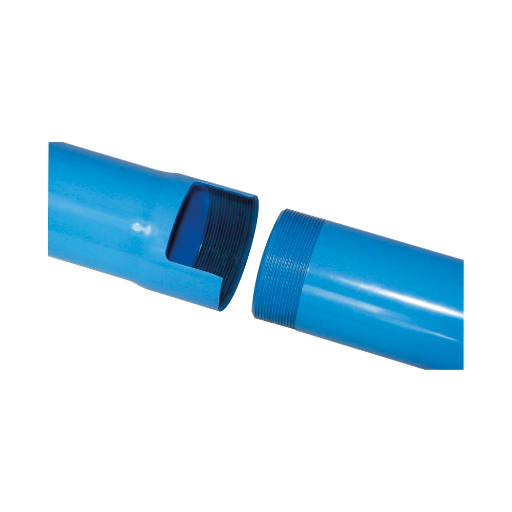 Tube PVC Ø 64 x 75 - vissé plein - 1 m