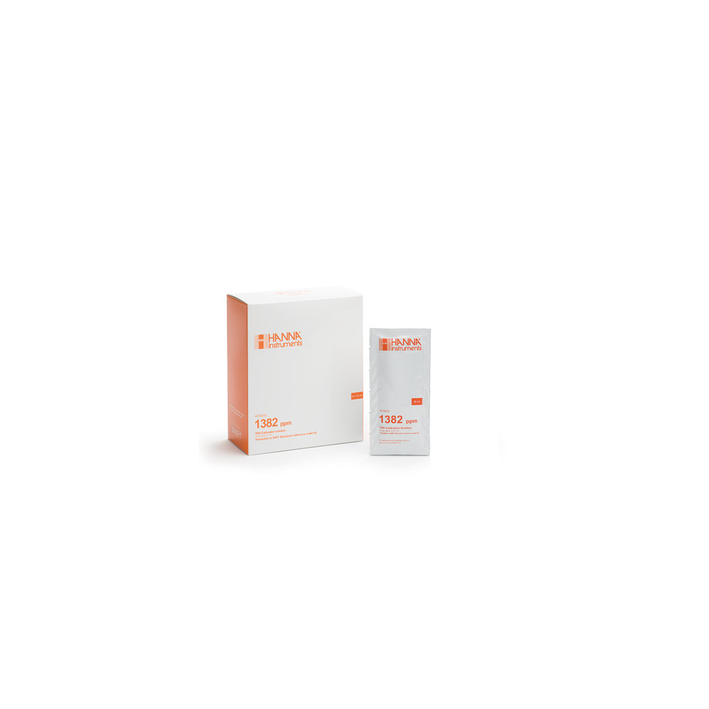 Solution tampon TDS à 1382 mg/l - 25 sachets