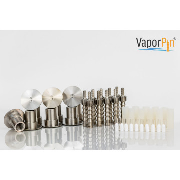 Kit inox 10 pointes de prélèvement inox Vapor Pin avec couvercles inox