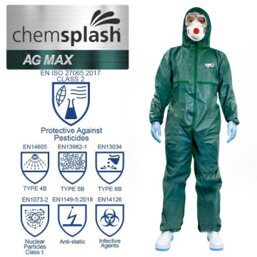 Combinaison de protection jetable pour pesticides AG MAX – Type 4B/5B/6B