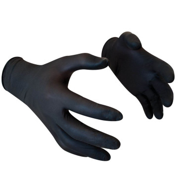 Gants nitrile jetables noirs industriels renforcés - Engi-Black