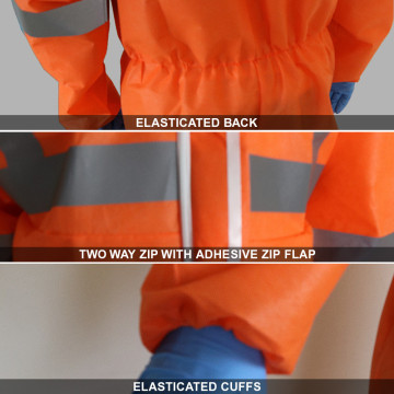 Combinaison jetable haute visibilité antistatique Xtreme SMS 55 HV – Type 5/6