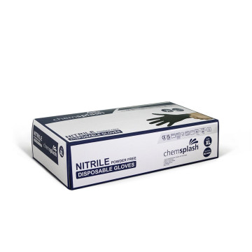 Gants nitrile jetables noirs industriels renforcés - Engi-Black