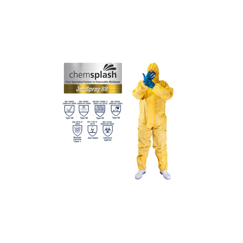 Combinaison de protection chimique Jet Spray 88 – Type 3B/4B/5B/6B