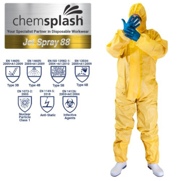 Combinaison de protection chimique Jet Spray 88 – Type 3B/4B/5B/6B