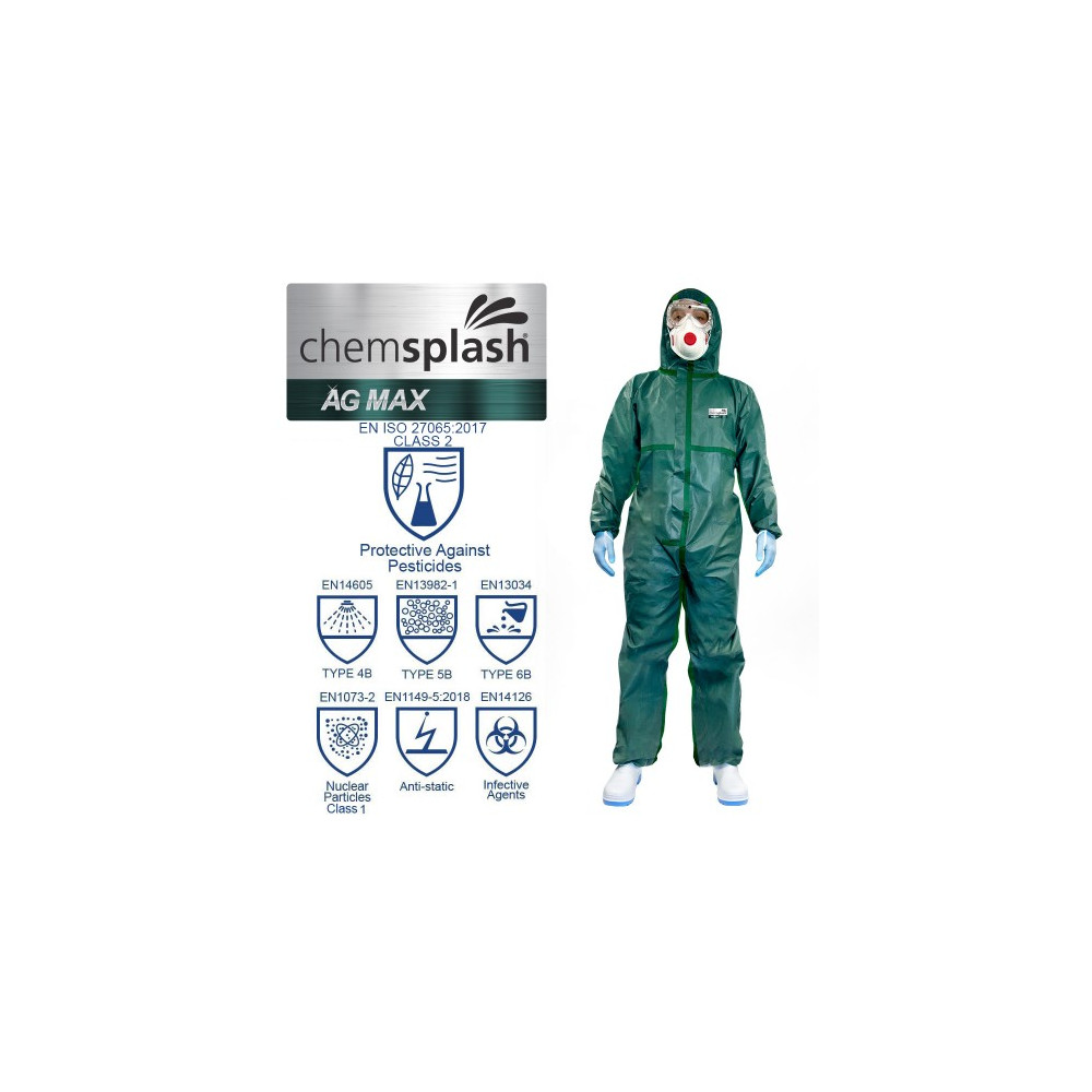 Combinaison de protection jetable pour pesticides AG MAX – Type 4B/5B/6B