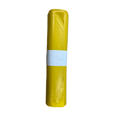 Sac poubelle jaune 120L rouleau de 15